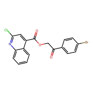 2-(4-Bromophenyl)-2-oxoethyl 2-chloroquinoline-4-carboxylate structure