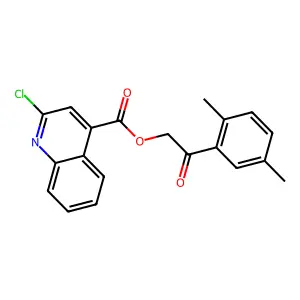 2-(2,5-Dimethylphenyl)-2-oxoethyl 2-chloroquinoline-4-carboxylate structure