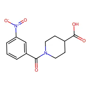 1-(3-Nitrobenzoyl)piperidine-4-carboxylic acid structure