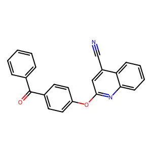 2-(4-Benzoylphenoxy)-4-quinolinecarbonitrile structure