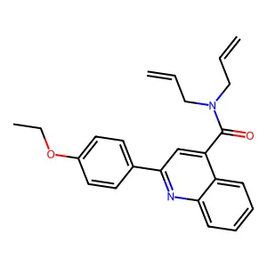 2-(4-ethoxyphenyl)-N,N-bis(prop-2-enyl)quinoline-4-carboxamide structure