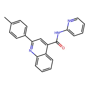 2-(4-methylphenyl)-N-pyridin-2-ylquinoline-4-carboxamide structure