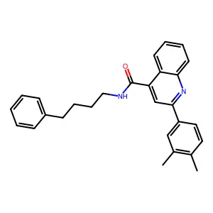 2-(3,4-dimethylphenyl)-N-(4-phenylbutyl)quinoline-4-carboxamide structure