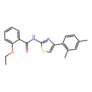 N-[4-(2,4-dimethylphenyl)-1,3-thiazol-2-yl]-2-ethoxybenzamide structure