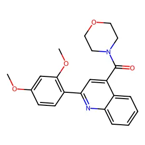 [2-(2,4-Dimethoxyphenyl)quinolin-4-yl]-morpholin-4-ylmethanone structure