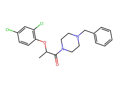 1-(4-Benzylpiperazin-1-yl)-2-(2,4-dichlorophenoxy)propan-1-one structure