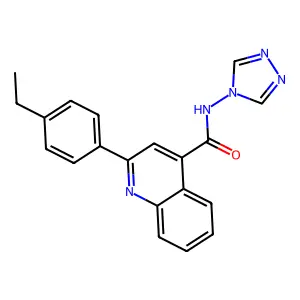2-(4-ethylphenyl)-N-(1,2,4-triazol-4-yl)quinoline-4-carboxamide structure