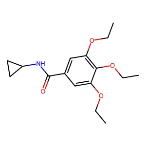 N-cyclopropyl-3,4,5-triethoxybenzamide structure