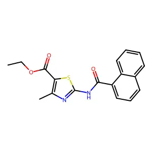 Ethyl 4-methyl-2-(naphthalene-1-amido)-1,3-thiazole-5-carboxylate structure