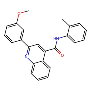 2-(3-methoxyphenyl)-N-(2-methylphenyl)quinoline-4-carboxamide structure