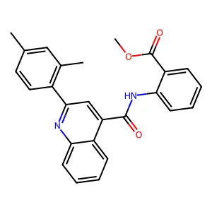 Methyl 2-[[2-(2,4-dimethylphenyl)quinoline-4-carbonyl]amino]benzoate structure
