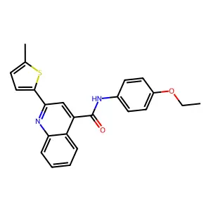 N-(4-ethoxyphenyl)-2-(5-methylthiophen-2-yl)quinoline-4-carboxamide structure