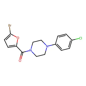 1-(5-Bromo-2-furoyl)-4-(4-chlorophenyl)piperazine structure