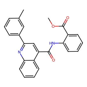Methyl 2-[[2-(3-methylphenyl)quinoline-4-carbonyl]amino]benzoate structure