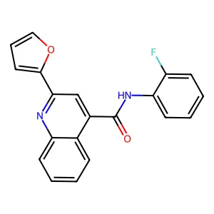 N-(2-fluorophenyl)-2-(furan-2-yl)quinoline-4-carboxamide structure