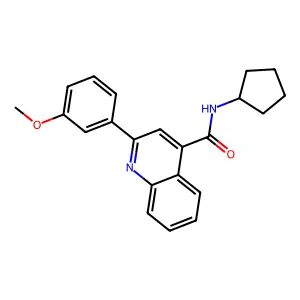 N-cyclopentyl-2-(3-methoxyphenyl)quinoline-4-carboxamide structure