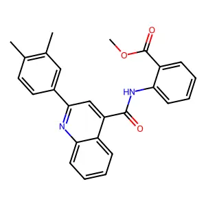 Methyl 2-[[2-(3,4-dimethylphenyl)quinoline-4-carbonyl]amino]benzoate structure