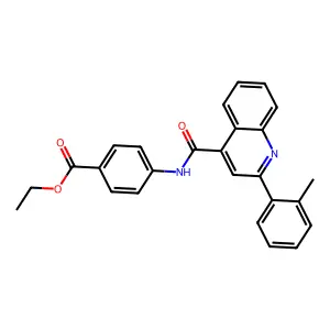 Ethyl 4-[[2-(2-methylphenyl)quinoline-4-carbonyl]amino]benzoate structure