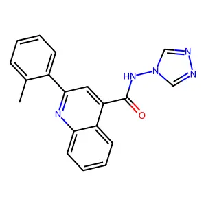 2-(2-Methylphenyl)-N-4H-1,2,4-triazol-4-yl-4-quinolinecarboxamide structure