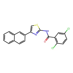 2,5-dichloro-N-(4-naphthalen-2-yl-1,3-thiazol-2-yl)benzamide structure