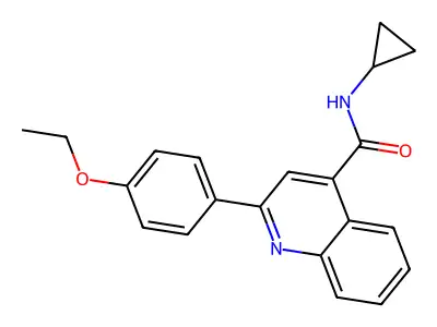 N-cyclopropyl-2-(4-ethoxyphenyl)quinoline-4-carboxamide structure
