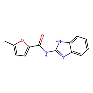 N-(1H-benzimidazol-2-yl)-5-methylfuran-2-carboxamide structure