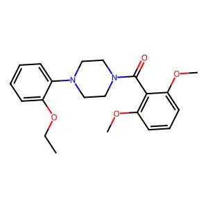 (2,6-Dimethoxyphenyl)-[4-(2-ethoxyphenyl)piperazin-1-yl]methanone structure