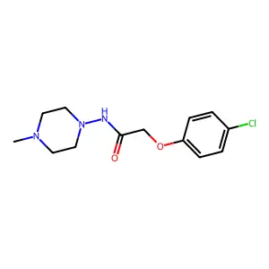 2-(4-chlorophenoxy)-N-(4-methylpiperazin-1-yl)acetamide structure