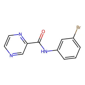 N-(3-bromophenyl)pyrazine-2-carboxamide structure
