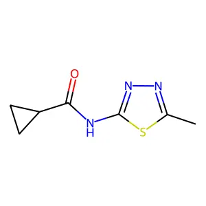 N-(5-methyl-1,3,4-thiadiazol-2-yl)cyclopropanecarboxamide structure