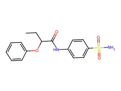2-phenoxy-N-(4-sulfamoylphenyl)butanamide structure