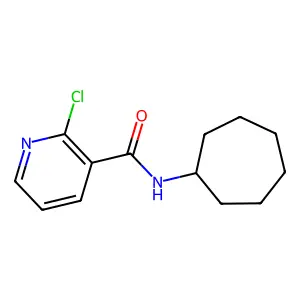 2-chloro-N-cycloheptylpyridine-3-carboxamide structure