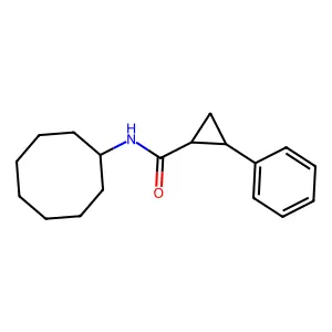 N-Cyclooctyl-2-phenylcyclopropanecarboxamide structure