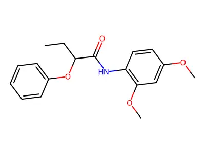 N-(2,4-dimethoxyphenyl)-2-phenoxybutanamide structure