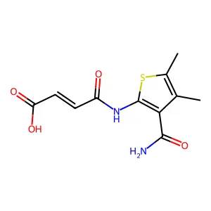 4-{[3-(Aminocarbonyl)-4,5-dimethyl-2-thienyl]amino}-4-oxo-2-butenoic acid structure