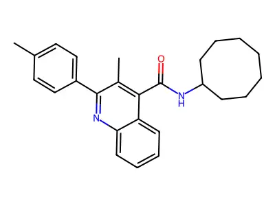 N-cyclooctyl-3-methyl-2-(4-methylphenyl)-4-quinolinecarboxamide structure