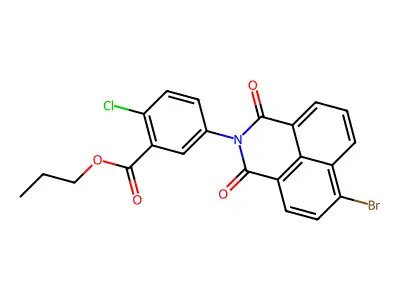 propyl 5-(6-bromo-1,3-dioxo-1H-benzo[de]isoquinolin-2(3H)-yl)-2-chlorobenzoate structure