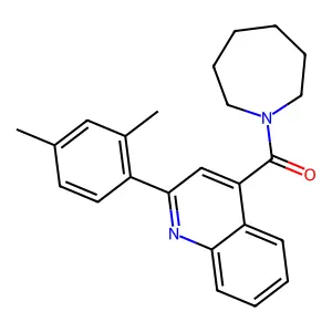 Azepan-1-yl-[2-(2,4-dimethylphenyl)quinolin-4-yl]methanone structure