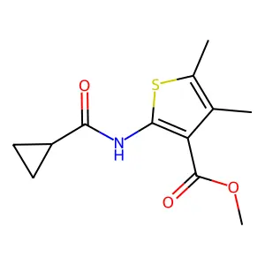 Methyl 2-(cyclopropanecarboxamido)-4,5-dimethylthiophene-3-carboxylate structure