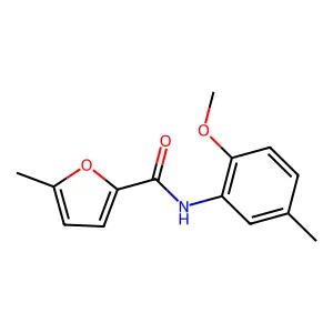 N-(2-methoxy-5-methylphenyl)-5-methylfuran-2-carboxamide structure