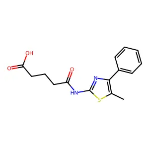 5-[(5-Methyl-4-phenyl-1,3-thiazol-2-yl)amino]-5-oxopentanoic acid structure