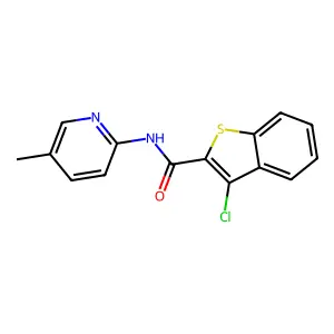 3-chloro-N-(5-methylpyridin-2-yl)-1-benzothiophene-2-carboxamide structure