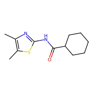 N-(4,5-dimethyl-1,3-thiazol-2-yl)cyclohexanecarboxamide structure
