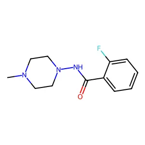 2-fluoro-N-(4-methyl-1-piperazinyl)benzamide structure