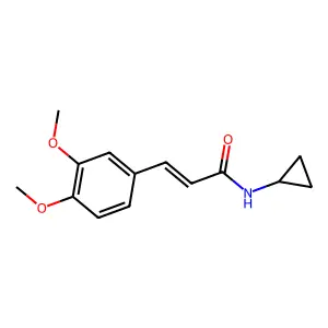 N-cyclopropyl-3-(3,4-dimethoxyphenyl)acrylamide structure
