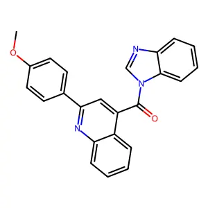1-Benzimidazolyl-[2-(4-methoxyphenyl)-4-quinolinyl]methanone structure