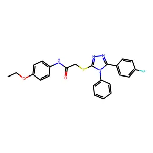 N-(4-ethoxyphenyl)-2-{[5-(4-fluorophenyl)-4-phenyl-4H-1,2,4-triazol-3-yl]sulfanyl}acetamide structure