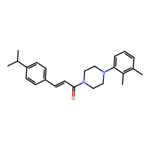 (E)-1-[4-(2,3-dimethylphenyl)piperazin-1-yl]-3-(4-propan-2-ylphenyl)prop-2-en-1-one structure