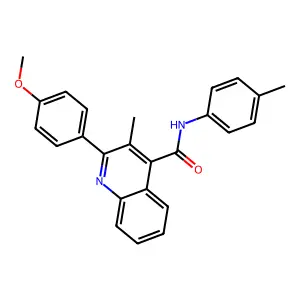 2-(4-methoxyphenyl)-3-methyl-N-(4-methylphenyl)quinoline-4-carboxamide structure