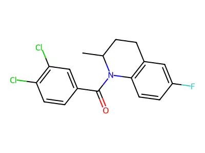 1-(3,4-Dichlorobenzoyl)-6-fluoro-2-methyl-1,2,3,4-tetrahydroquinoline structure